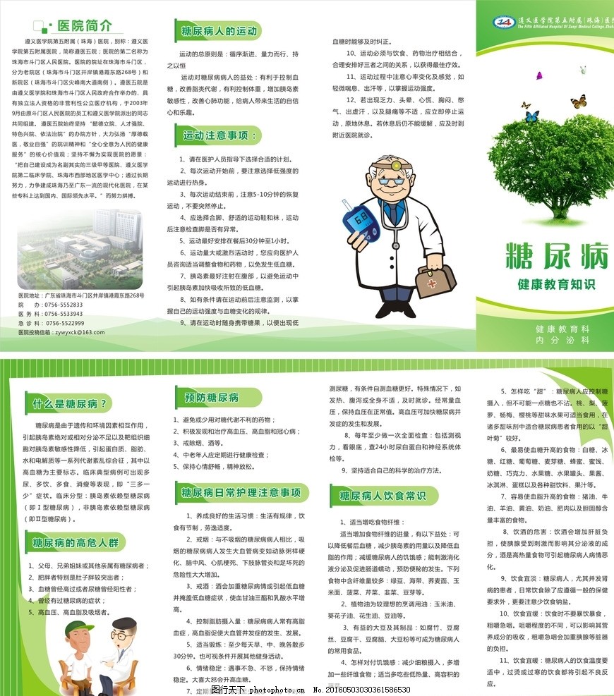 糖尿病健康教育知識(shí)折頁(yè)宣傳單 掌握健康管理，科學(xué)咨詢(xún)守護(hù)健康